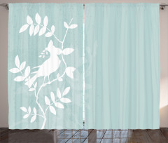 Bird Silhouette on Tree Curtain