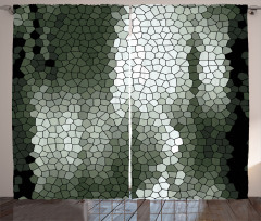 Mosaic Pixelated Art Curtain