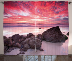 Australian Seascape Dawn Curtain