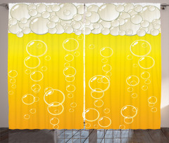 Bubbles Beer Macro Curtain