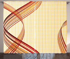 Abstract Curvy Stripes Curtain