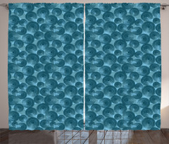 Circles Dots Rounded Tile Curtain