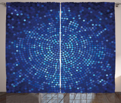 Spiral Mosaic Dots Curtain