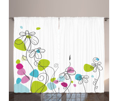 Daisies Spring Florets Curtain