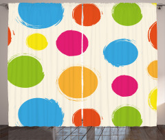 Colorful Round Forms Curtain