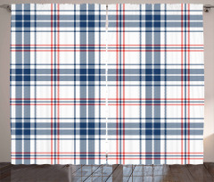 English Tartan Motif Curtain