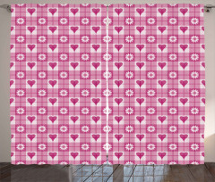 Heart and Flowers Petals Curtain