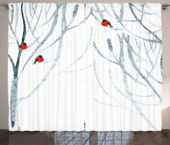 Woods Bullfinches Curtain