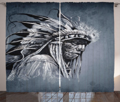 Tribe Chief Artwork Curtain