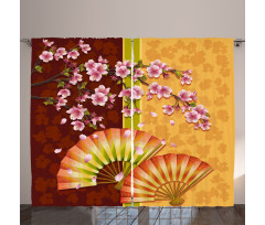 Sakura Blossoms Asian Curtain