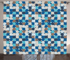 Pastel Mosaic Pattern Curtain