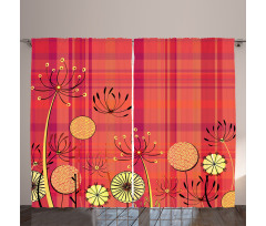 Umbellifer Flower Tartan Curtain