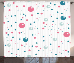 Pastel Color Polka Dots Curtain