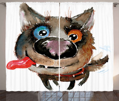 Funny Dog Puppy Curtain