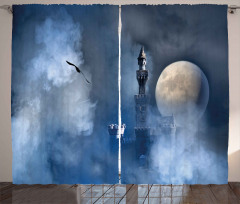 Castle on Clouds Gothic Curtain