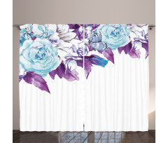 Vintage Flower Petals Curtain