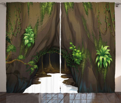 Fantasy Tree Cave Moss Curtain