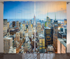 Aerial View New York City Curtain