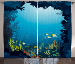 Tropical Fishes and Reefs Curtain