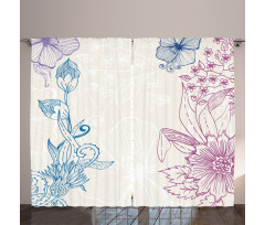 Flower Field Spring Art Curtain