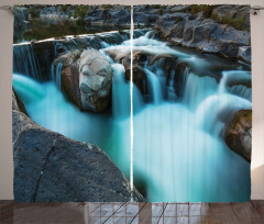 Waterfall Basalt Rocks Curtain