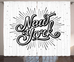 New York Typography Curtain