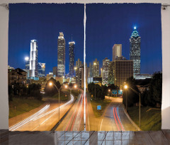 Atlanta Skyline Twilight Curtain