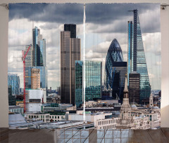 London Modern Cityscape Curtain