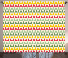 Triangles Colorful Curtain