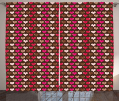 Vibrant Heart Romance Curtain