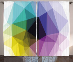 Triangles Color Shades Curtain