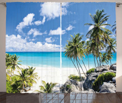 Barbados Beach Ocean Curtain