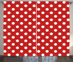 Polka Dots Circular Forms Curtain