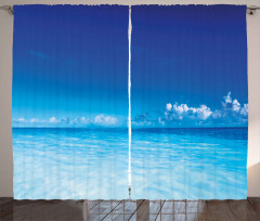Ocean Beach Sea Scenery Curtain