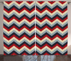 Retro Abstract Stripes Curtain