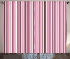 Retro Vintage Stripes Curtain