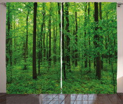 Spring Forest Bush Rural Curtain