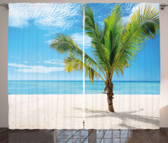 Coconut Palm at Beach Curtain