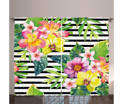 Various Flowers Bouquet Curtain