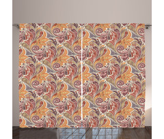 Paisley Leaf Pattern Curtain