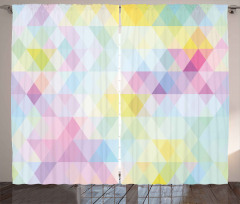 Geometric Rhombus Art Curtain