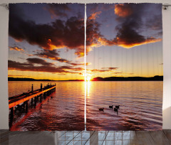 Lake Rotorua at Sunrise Curtain