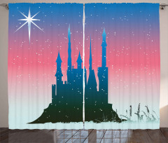 Medieval Castle Stars Curtain