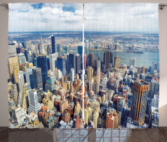 Manhattan USA Aerial View Curtain