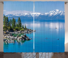 Blue Water Lake Tahoe Curtain