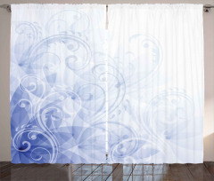Abstract Floral Curl Curtain