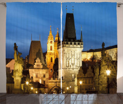 Building Tower Prague Curtain
