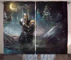 Medieval Dwarf Knight Curtain