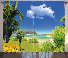 Paradise Palms Island Curtain