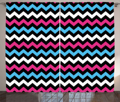 Zigzag Colorful Twisty Curtain